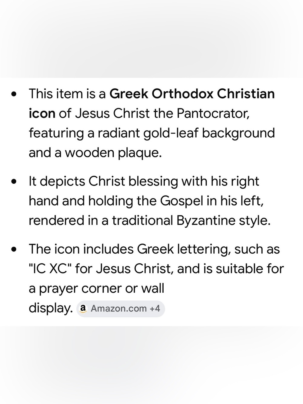 Greek Orthodox religious Icon - Jesus Christ - Picture 6 of 6